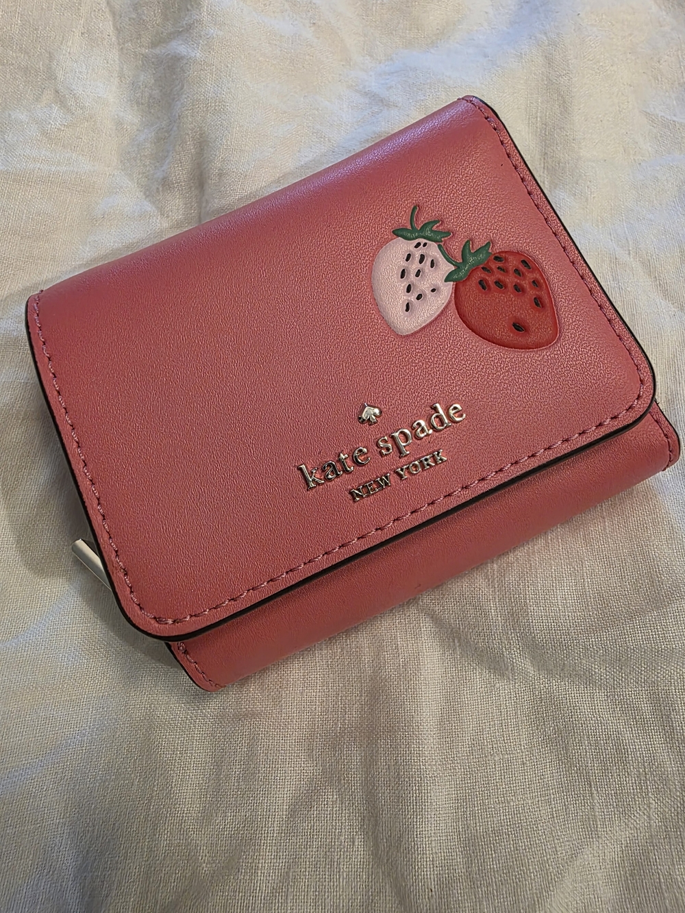 Kate Spade New York Pink Strawberry Compact Wallet